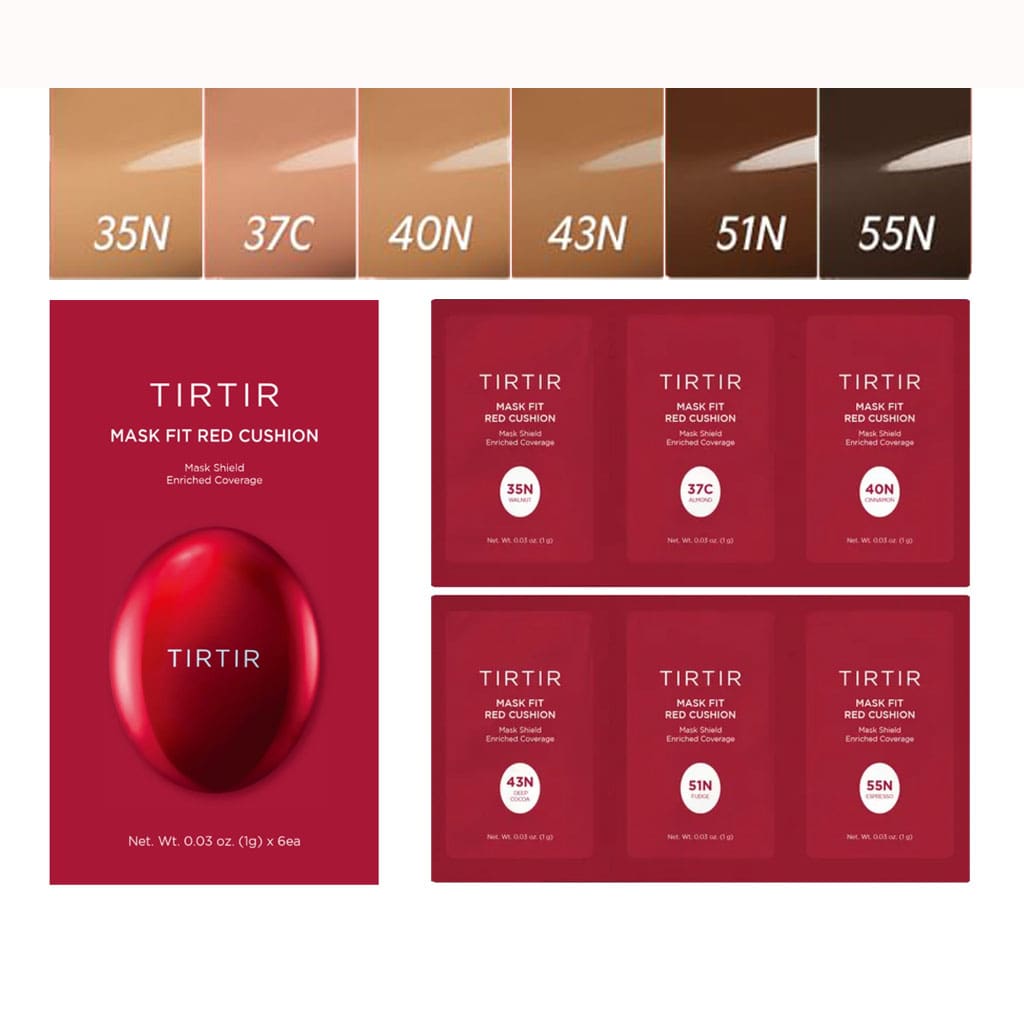 TIRTIR Mask Fit Red Cushion 6 Shade Trial Kit